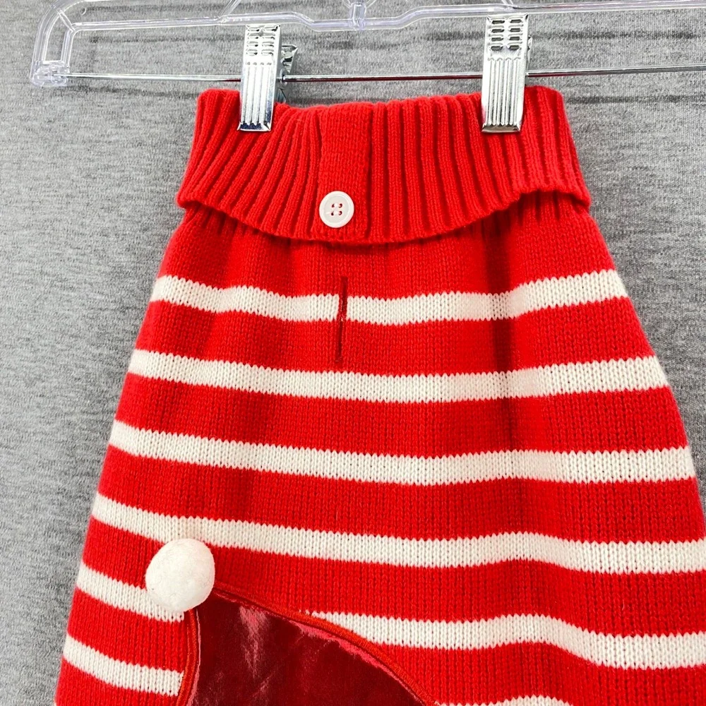 Frisco Santa Sweater Pet Dog‎ Holiday Christmas Red White Striped XXL